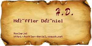 Höffler Dániel névjegykártya